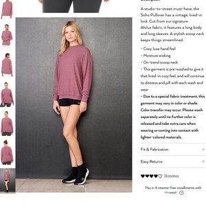 Alo SOHO Pullover in Storm (hazy purple)